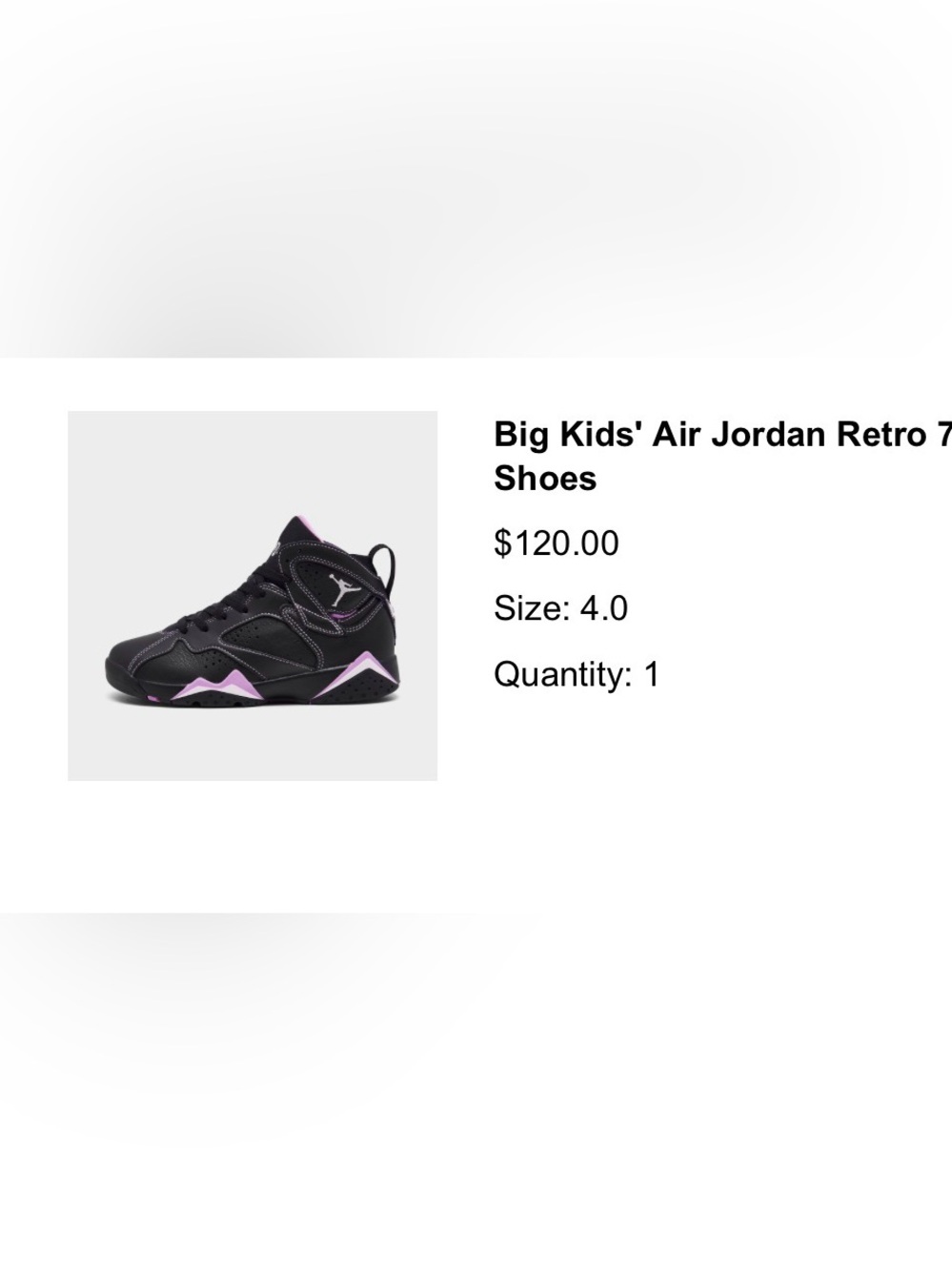 Nike Kids Black and Pink Jordan Sneakers